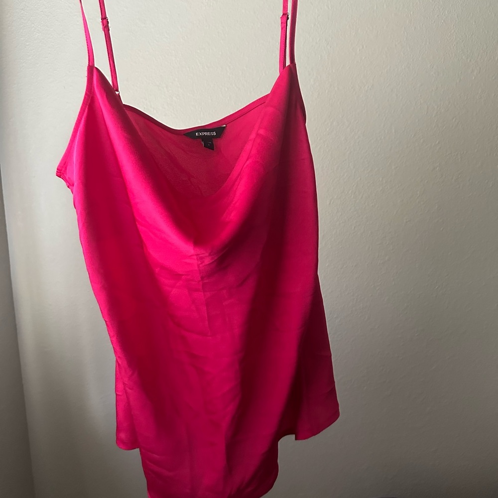 Express Women's Satin Fuchsia Camisole Top
